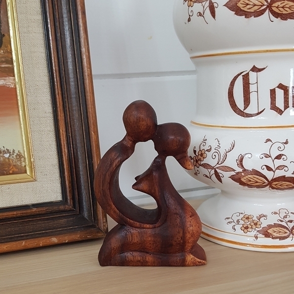 Vintage Abstract Wood Sculpture - Picture 9 of 9